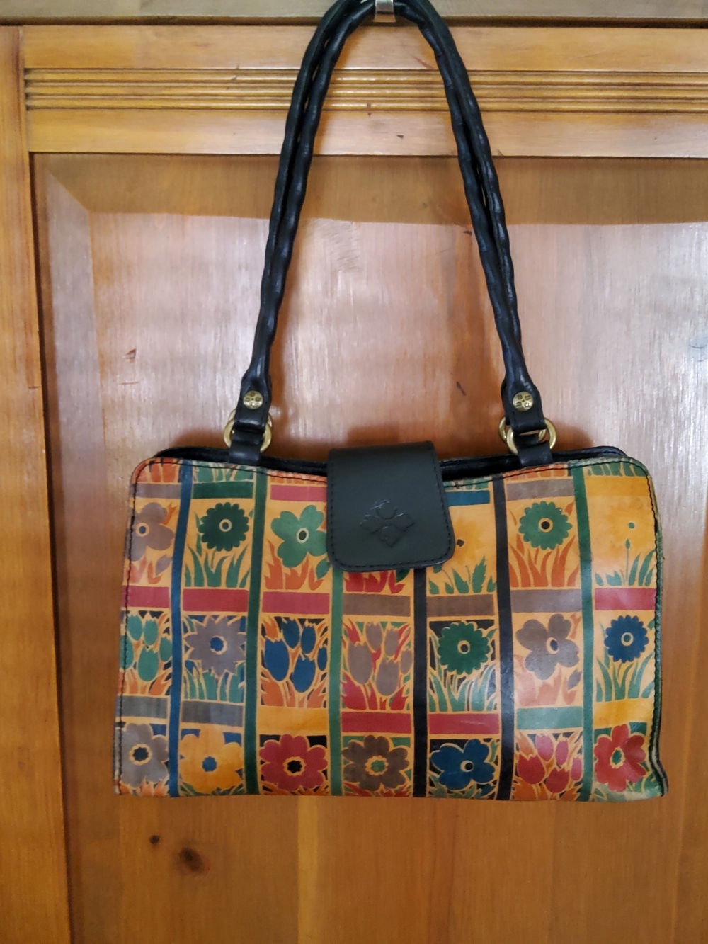 Patricia Nash Rienzo Floral Leather Shoulder Bag VGUC